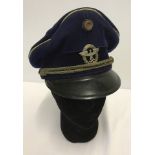 WWII German Police peaked officers cap.