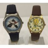 2 vintage Sylvester and Tweety Pie watches.