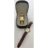 2 gentleman's wrist watches, one boxed.