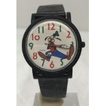 A vintage Disney Goofy Time Lorus quartz wristwatch.