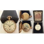 A 9ct gold pocket watch by Kendall & Dent, London, watchmakers to the Admiralty.