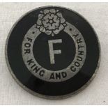 A BUF British Union of Blackshirts lapel badge by Gaunt, London.