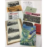 A collection of railway related ephemera.