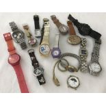 A box of assorted quartz watches.