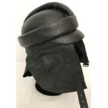 WWI pattern Imperial German Pilots hard helmet with leather sides an backing.