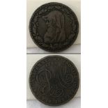 A 1788 Welsh Anglesey Mines 'Druid's head' copper one penny token.