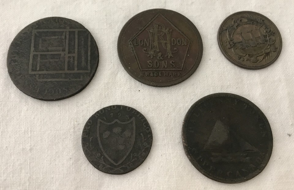 5 x copper tokens.