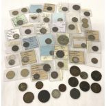 A collection of approx. 50 old foreign coins - French Louis XVI onwards.