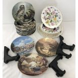 A collection of ceramic collectors plates, including Wedgwood, Royal Albert & Royal Doulton.