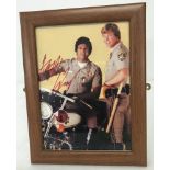 A signed photograph of Eric Estrada, "Poncho" from the 1970's TV show Chips.