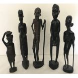 A small quantity of wooden tribal figurines.