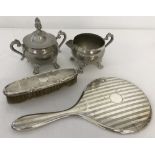 A small quantity of silver and silver plated items.