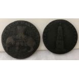 2 x Coventry half penny copper tokens.