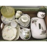 A 1930's Royal Stafford "Broom" pattern 6 setting tea set.