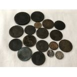 A box of assorted Victorian and Georgian coins.