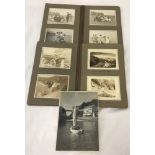 2 vintage photograph album containing images of cars, seaside views and period costume.