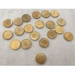 20 x 1930's George VI 3 pence coins.