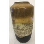 A retro West German pottery vase of brown colouration.