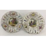 2 late 19th Century Carl Thieme at Potschappel plates.