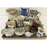 A collection of vintage & antique ceramic jugs.