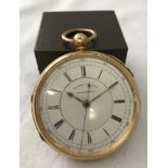 A vintage 18ct gold cased chronograph pocket watch.