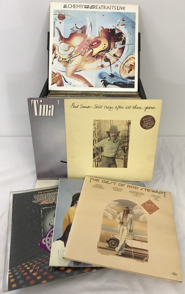 A case of LP's c1980's to include Rod Stewart, Dire Straits, Supertramp, Abba & Culture Club.