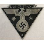 A German WW2 pattern 5000 'tinnie' badge/plaque