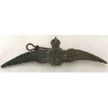 A WW1 pattern Royal Flying Corps 'Other Ranks' metal wings.