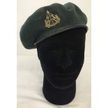 British WW2 pattern Green beret with Recce cap badge