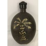 WWII pattern D.A.K (German Africa Corps) husk covered water bottle.