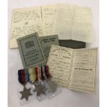 A WWII medal group together with a quantity of books and paperwork relating to Eric Scholefield.