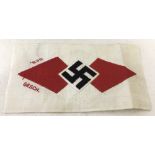 WWII pattern Hitler Youth embroidered Sports Vest insignia, un-issued complete with RZM label