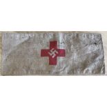 A WWII pattern German red cross armband.