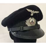 WWII pattern German Veterans "Schirmmütze" peaked cap.