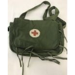 Vietnam War Era N.V.A Vietcong rainy season canvas first aid satchel.