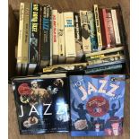 A quantity of music related books relating to vintage Jazz and big bands.