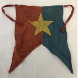 Vietnam War Era Vietcong material banner with star motif.