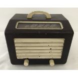 A Marconiphone T11DA bakelite cased radio, dating from 1946.