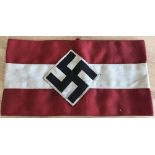 A WWII pattern German party red and white armband.