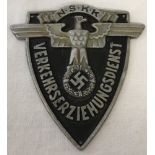 A German WW2 pattern Verkehrserziehungsdienst 'tinnie' badge/plaque