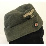 WWII pattern German Army enlisted side cap.