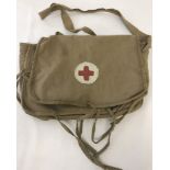 Vietnam War Era N.V.A Vietcong dry season canvas first aid satchel.