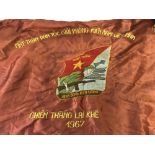 Vietnam War Era Vietcong Victory Banner "Chien Thang Lai Khe" 1967.