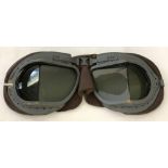 WWII pattern RAF mk VIII pilots tinted flying goggles.