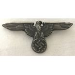 German WWII pattern Silver Waffen SS cap eagle.