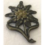 WWII pattern German metal Edelweiss badge.