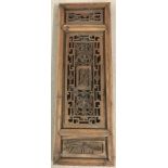 A 19th century Chinese carved wooden panel.