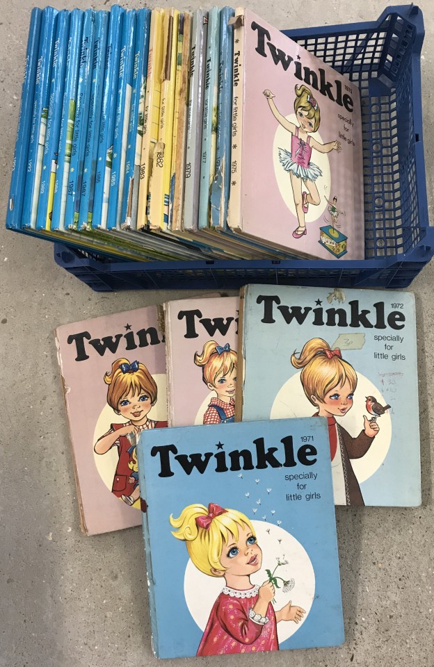 20 vintage Twinkle Annuals from 1971 to 1992.