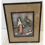 A Jenni Harbour print, "Goose Girl".