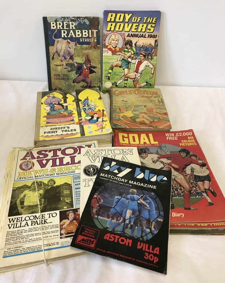 A small collection of vintage children's books including Brer Rabbit & Roy of the Rovers.